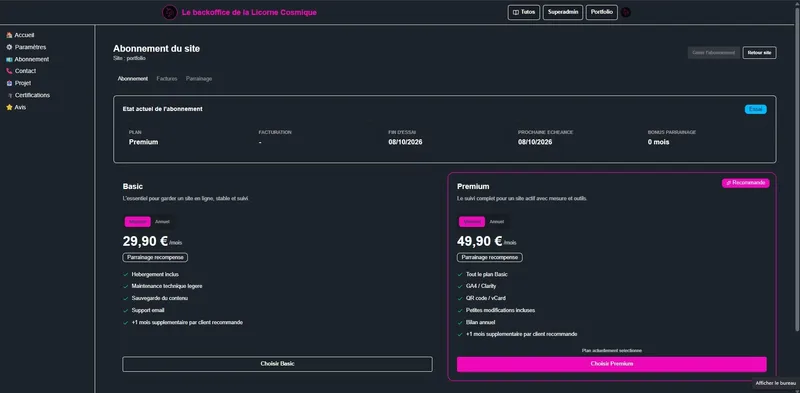 Screenshot du projet